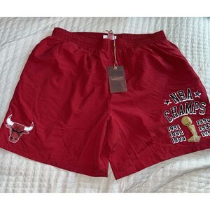 Mitchell & Ness NBA Team Chicago Bulls‎ Champs Nylon Woven Mesh Shorts NWT 2X